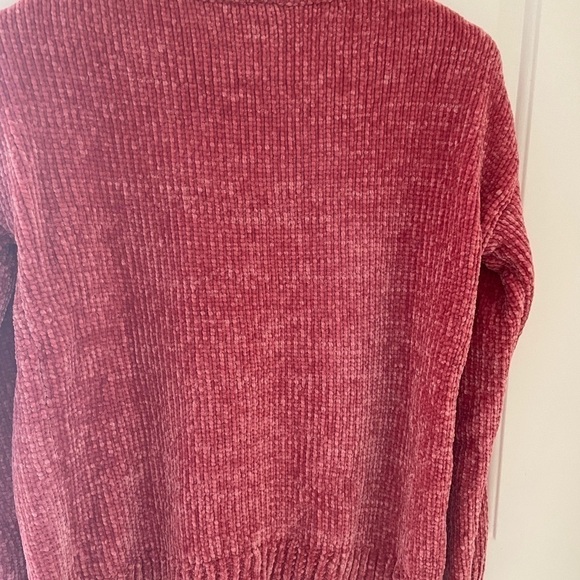 Gap Pink Velvet Like Vneck Casual Sweater Women XS Condition 9.5/10 no flaws - Picture 7 of 9